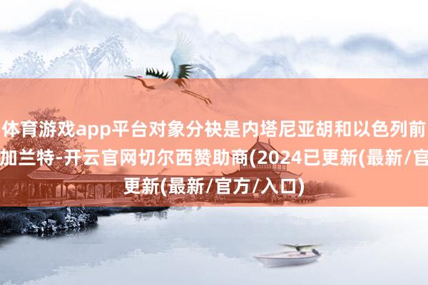 体育游戏app平台对象分袂是内塔尼亚胡和以色列前国防部长加兰特-开云官网切尔西赞助商(2024已更新(最新/官方/入口)
