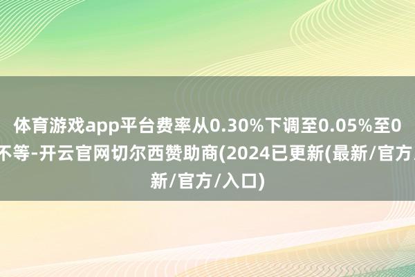 体育游戏app平台费率从0.30%下调至0.05%至0.20%不等-开云官网切尔西赞助商(2024已更新(最新/官方/入口)