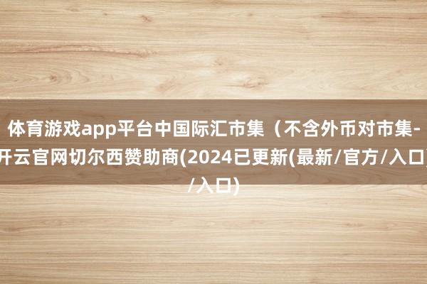 体育游戏app平台中国际汇市集（不含外币对市集-开云官网切尔西赞助商(2024已更新(最新/官方/入口)
