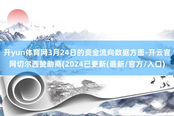 开yun体育网3月24日的资金流向数据方面-开云官网切尔西赞助商(2024已更新(最新/官方/入口)