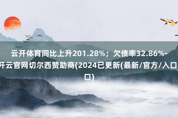 云开体育同比上升201.28%；欠债率32.86%-开云官网切尔西赞助商(2024已更新(最新/官方/入口)