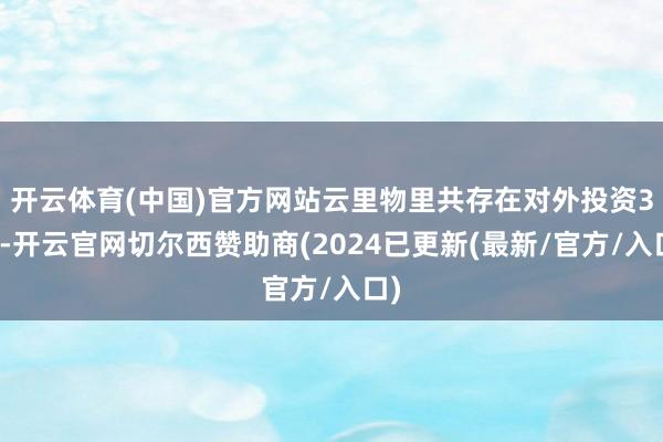开云体育(中国)官方网站云里物里共存在对外投资3项-开云官网切尔西赞助商(2024已更新(最新/官方/入口)